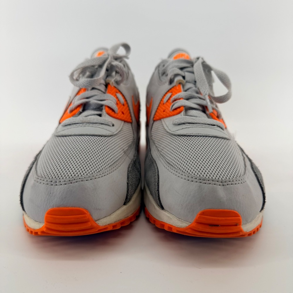 Nike Air Max 90 Wolf Grey Total Orange Mens Sneakers Running Shoes Size 11 - Picture 3 of 9
